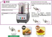 Endüstriyel Parçalayıcı:Robot Coupe endüstriyel parçalayıcılar doğrayıcılar kıyıcılar bölümündeki R2 modeli Robot Coupe parçalayıcıyı tezgah üstü hamur yoğurucu sebze parçalama makinası küçük bir baharat öğütücü set üstü fındık fıstık badem kuruyemiş par
